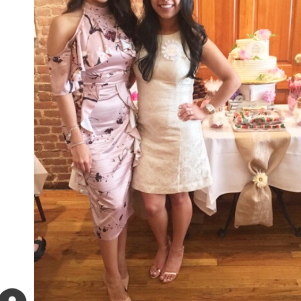 Pink floral dress